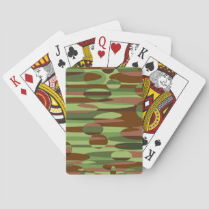 Green and Brown Spheres Poker Cards