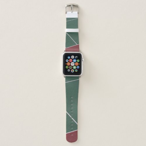 Green and brown sports field illustration apple watch band