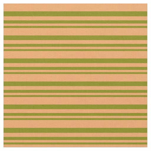 Green and Brown Stripes Pattern Fabric