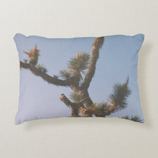 GREEN AND BROWN TREE UNDER BLUE SKY ACCENT PILLOW