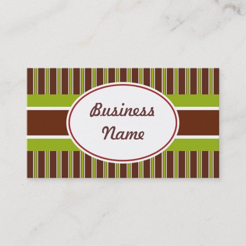 Green and Brown Vintage Business Card