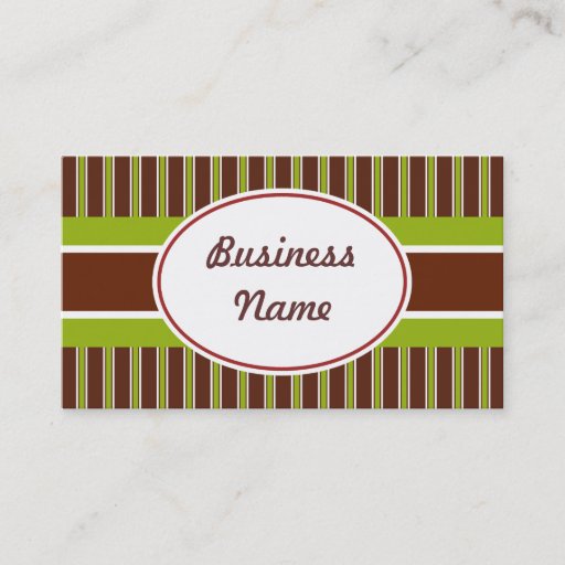 Customizable Green and Brown Vintage Business Card