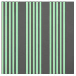 Green and charcoal five stripes pattern fabric