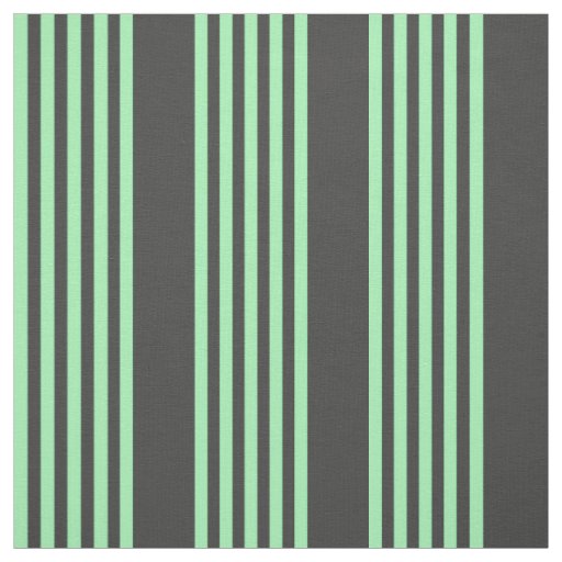 Green and charcoal five stripes pattern fabric
