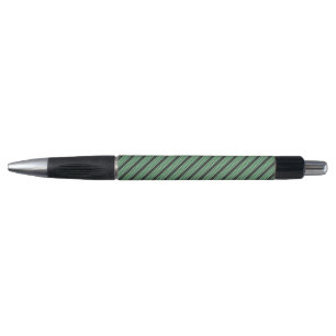 Green and charcoal five stripes pattern pen