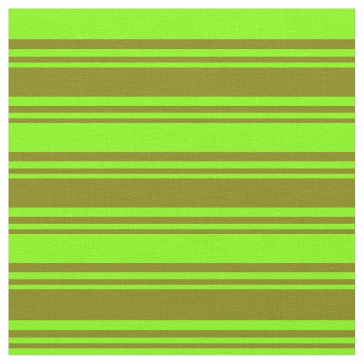 Green and Chartreuse Colored Stripes Pattern Fabric