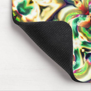 Green and colored rapport with rough glass style mouse pad