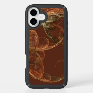 Green and copper abstract art iPhone 16 plus case