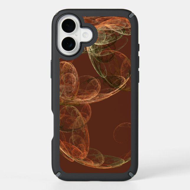 Green and copper abstract art  speck iPhone case (Front)