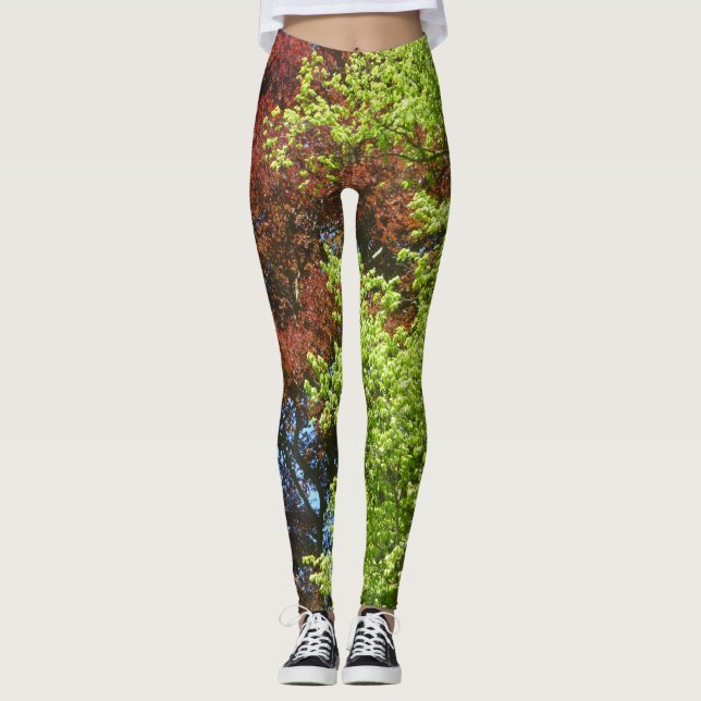 Green and Copper Beech Legging (Front)