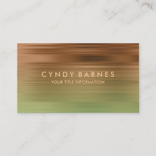 Green  and Copper Stripe Business Card