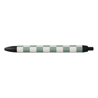 Green And Cream Checkered Classic Checker Pattern Pen
