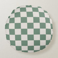 Green And Cream Checkered Classic Checker Pattern