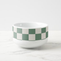 Green And Cream Checkered Classic Checker Pattern