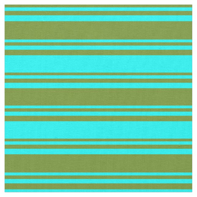 Green and Cyan Pattern Fabric (Close Up)