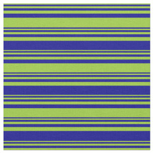 Green and Dark Blue Lined/Striped Pattern Fabric