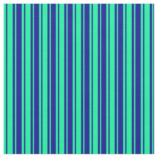 Green and Dark Blue Striped/Lined Pattern Fabric