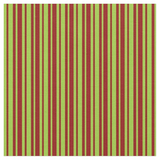 Green and Dark Red Striped/Lined Pattern Fabric