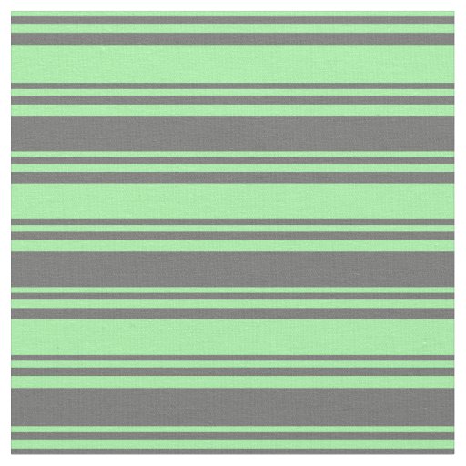 Green and Dim Gray Colored Stripes Pattern Fabric