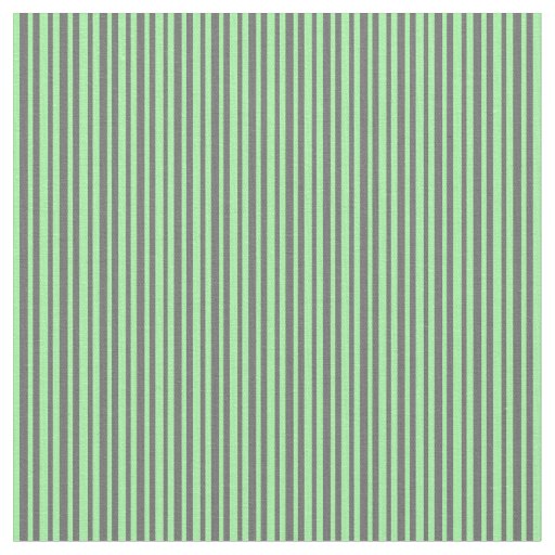 Green and Dim Grey Stripes Fabric