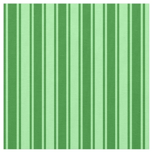 Green and Forest Green Striped/Lined Pattern Fabric (Close Up)