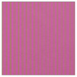 [ Thumbnail: Green and Fuchsia Striped/Lined Pattern Fabric ]