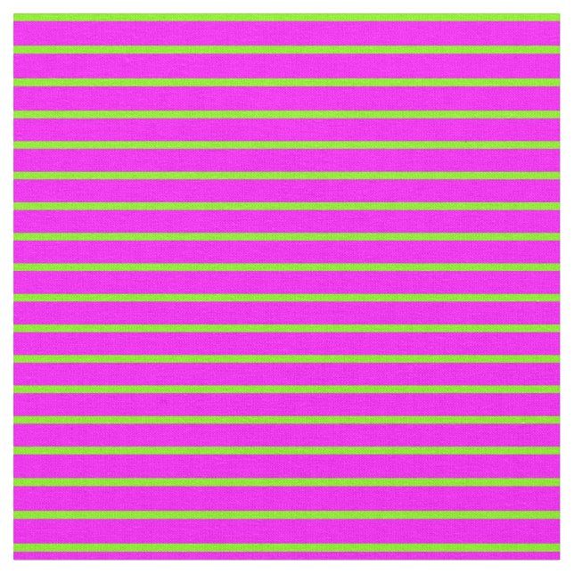 Green and Fuchsia Stripes Pattern Fabric (Close Up)