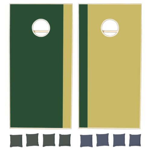 Green and Gold Add Your Logo Cornhole Set