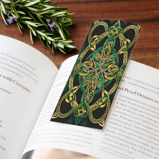 Green And Gold Celtic Knot 2 Bookmarks