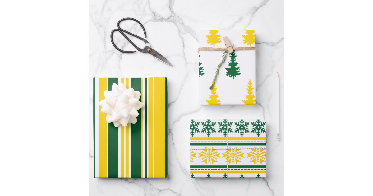 https://rlv.zcache.com/green_and_gold_christmas_3_pack_gift_wrap-r85065a63814e4741baf37980254c9046_qky7a_630.jpg?rlvnet=1&view_padding=%5B285%2C0%2C285%2C0%5D