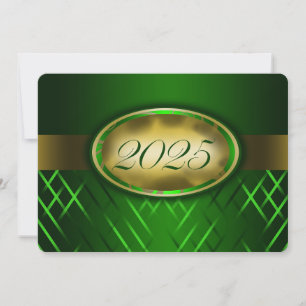 Green and Gold Class of 2025 Invitation