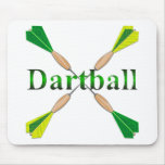 Green and Gold Dartball Darts Mouse Pad