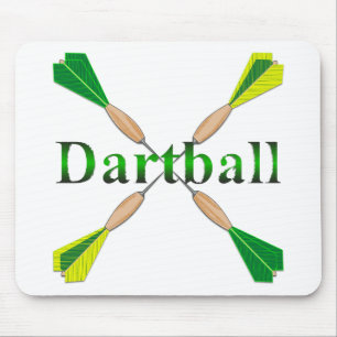 Green and Gold Dartball Darts Mouse Pad