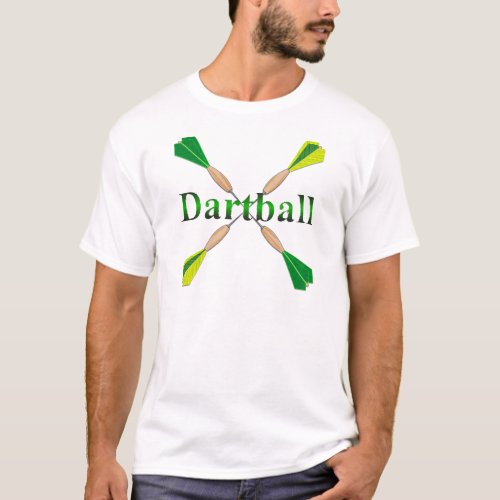 Green and Gold Dartball Darts T_Shirt