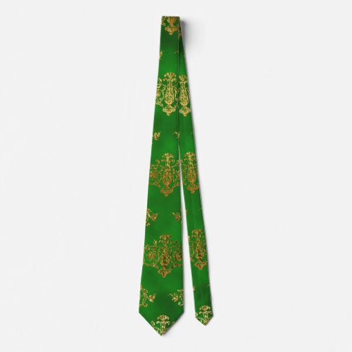 Green And Gold Decorative Tie