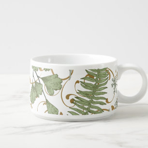 Green and Gold Fern Pattern Bowl