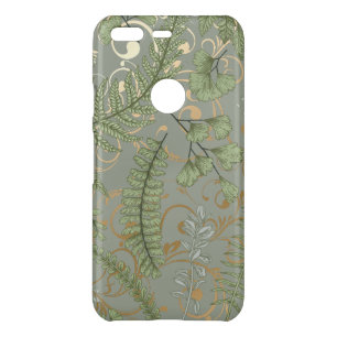 Green and Gold Fern Pattern Uncommon Google Pixel Case