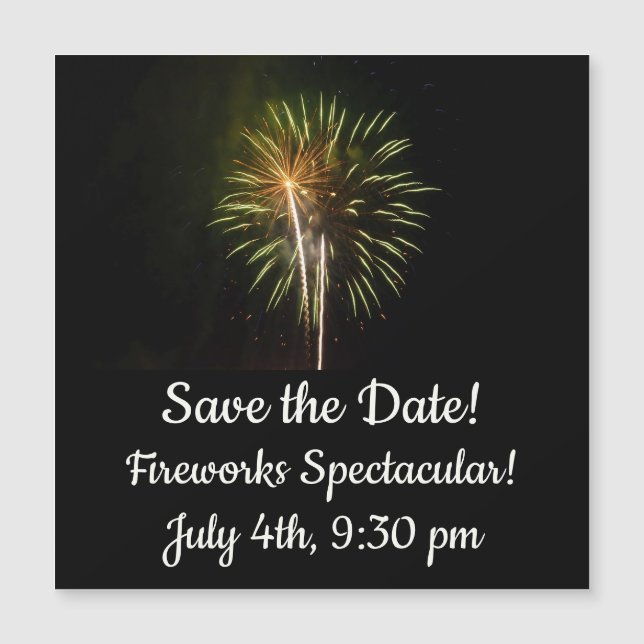 Green and Gold Fireworks Holiday Celebration (Front)