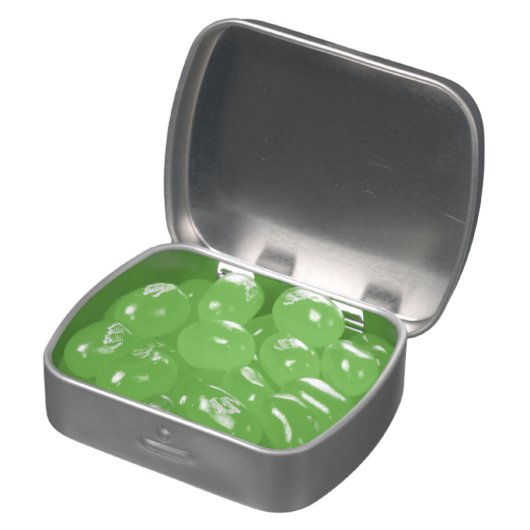 Green and Gold Fireworks Holiday Celebration Candy Tin (Opened)