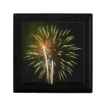 Green and Gold Fireworks Holiday Celebration Gift Box