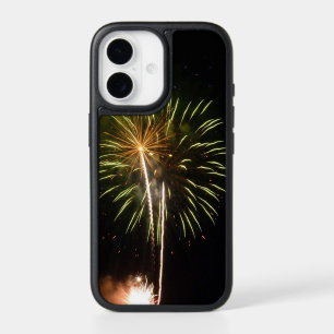 Green and Gold Fireworks Holiday Celebration iPhone 17 Case