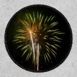 Green and Gold Fireworks Holiday Celebration Patch