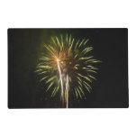 Green and Gold Fireworks Holiday Celebration Placemat
