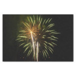 Green and Gold Fireworks Holiday Celebration Tissue Paper