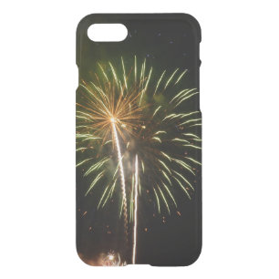 Green and Gold Fireworks Holiday Celebration iPhone SE/8/7 Case