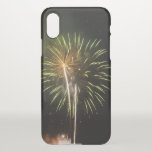 Green and Gold Fireworks Holiday Celebration iPhone X Case