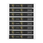 Green and Gold Fireworks Holiday Celebration Wrap Around Label