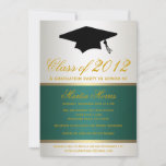 Green And Gold Graduation Invitation at Zazzle