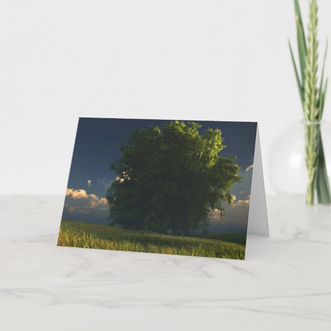 Green and Gold Greeting Card (Front)