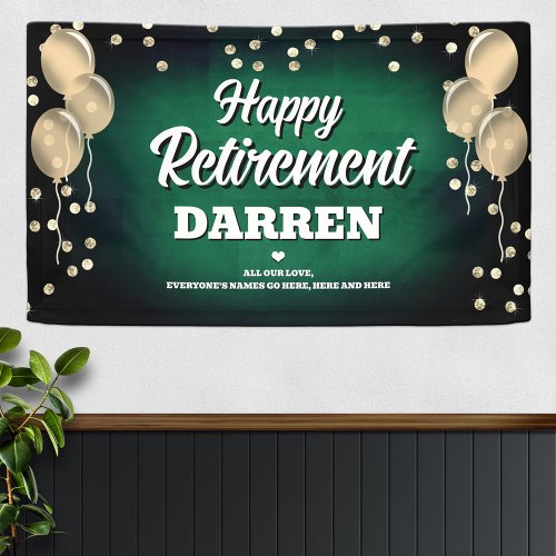 Green and Gold Happy Retirement 